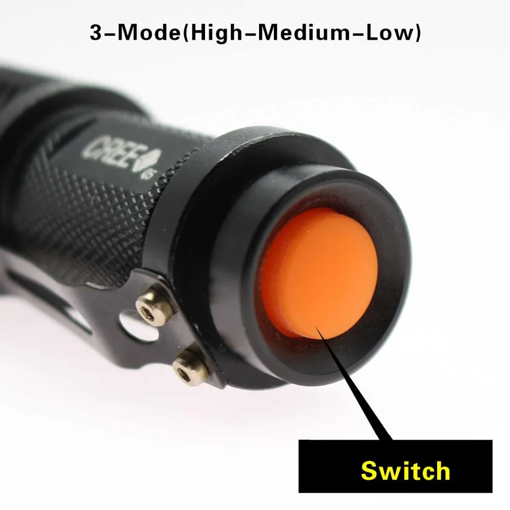 Portable Led Waterproof Aluminum Q5 1000LM Flashlight 3 Modes Zoomable Torch lights For Camping Bike Outdoor lighting | Лампы и