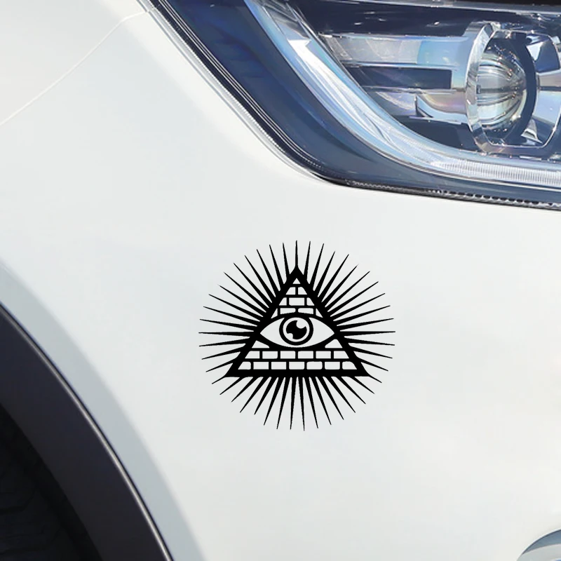 

YJZT 14.8*14.3CM Interesting Egypt Eye Silhouette Car Sticker Vinyl Accessories High Quality Black Silver Decor C12-0515