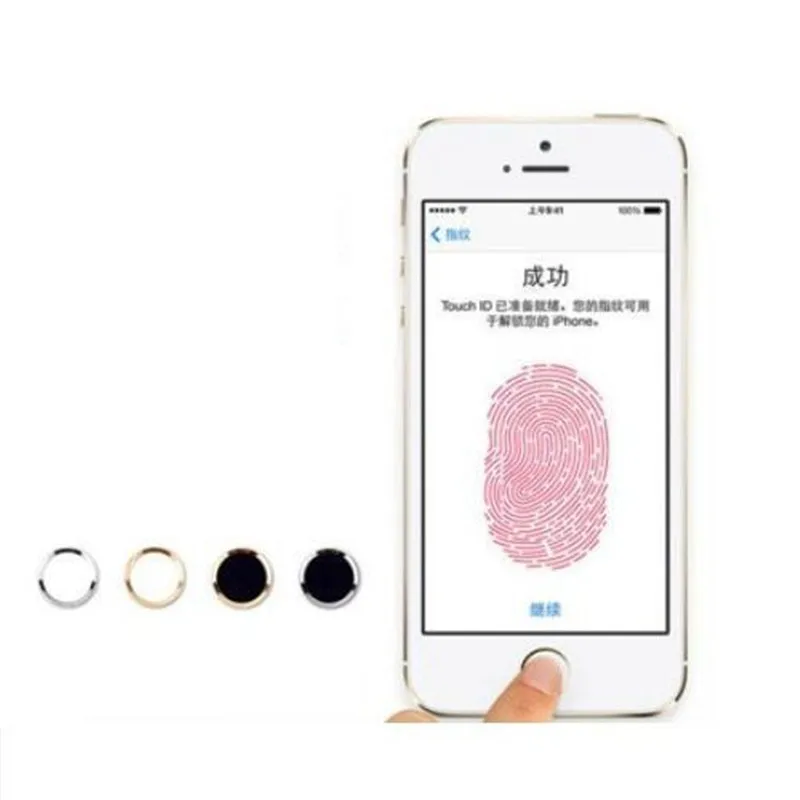 Ультра тонкий отпечаток пальца поддержка Touch ID металлическая кнопка домой наклейка для iPhone 7 7PLUS 6 6S 6PLUS 5 5S 5C SE красный и черный и золотой