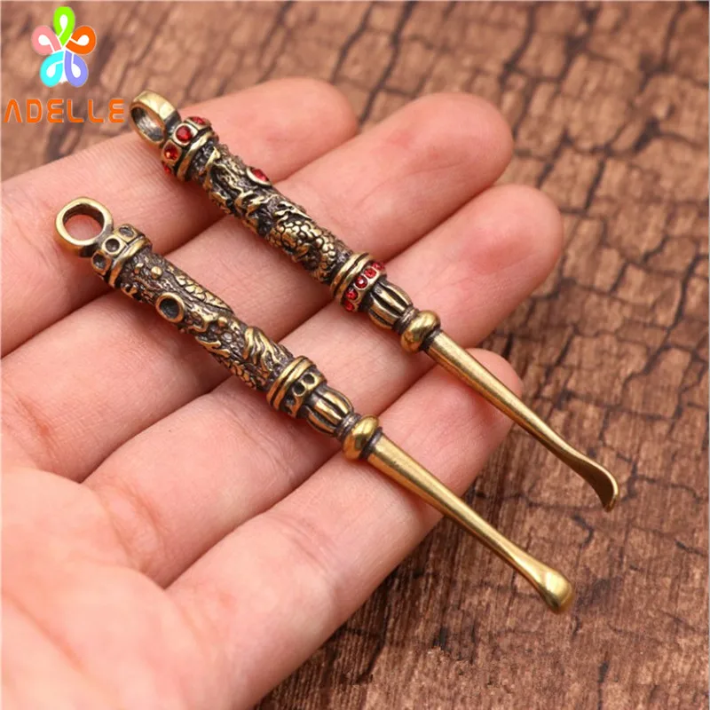2x100 прочные латунные винтажные ухочистки удалитель воска дракона ложка