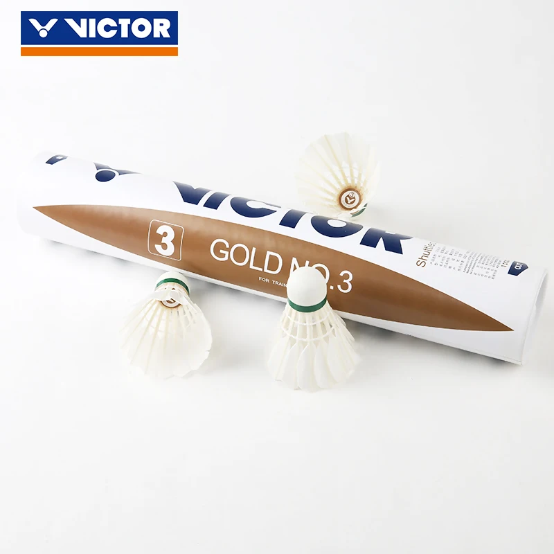 Оригинальный Волан для бадминтона Victor Gd3 Высококачественный золотой волан
