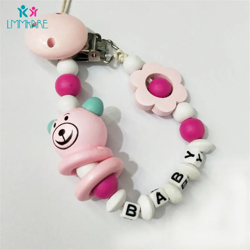 Детская соска зажимы для цепи Мультяшные милые пятиугольные буквы детские