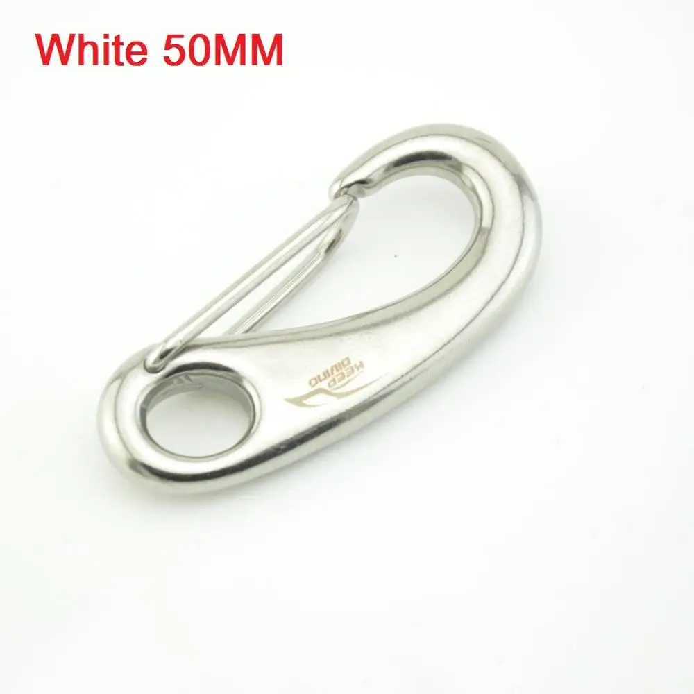 White 50MM 50 мм 70 мм из нержавеющей стали, застежка-кнопка для дайвинга, Одна Головка, зажим, крюковый болт, защелка для дайвинга, пряжка, каяк, весло, поводок, аксессуары - Color: White 50MM