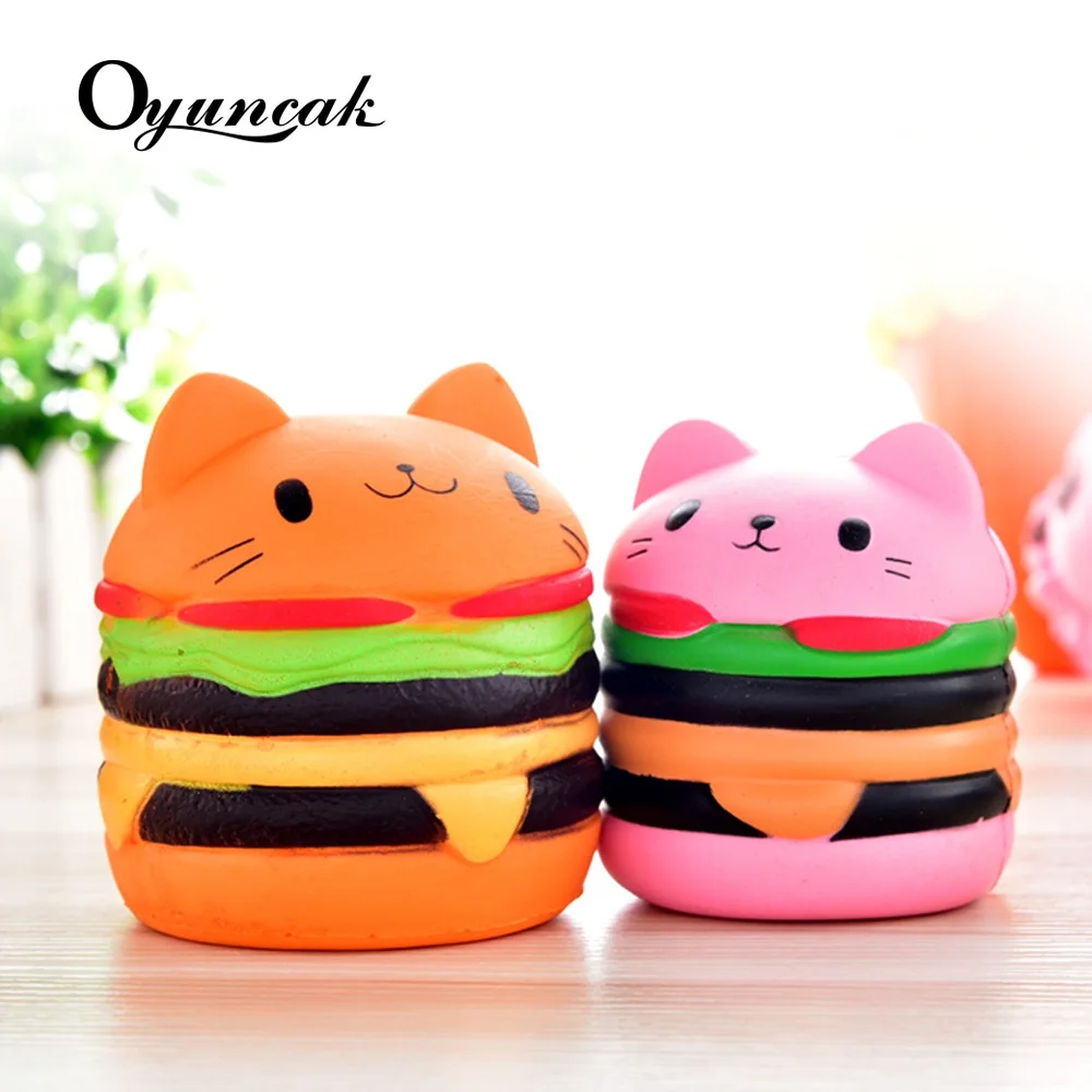 Oyuncak Новинка кляп игрушечные лошадки мясистый гамбургер кошка замедлить рост