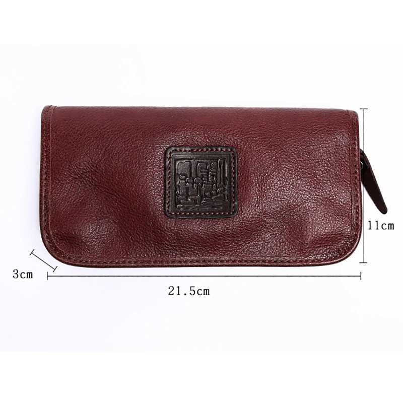 AETOO Мужской Длинный кошелек кожаная сумка на молнии Ретро мобильный телефон Baotou