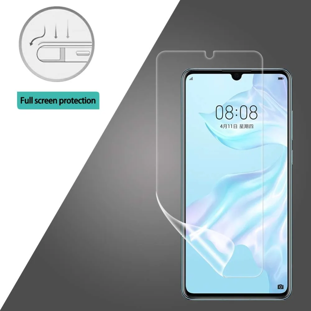 GKK Защитная пленка для Huawei P30 Pro Lite прозрачная Гидрогелевая с простой установкой
