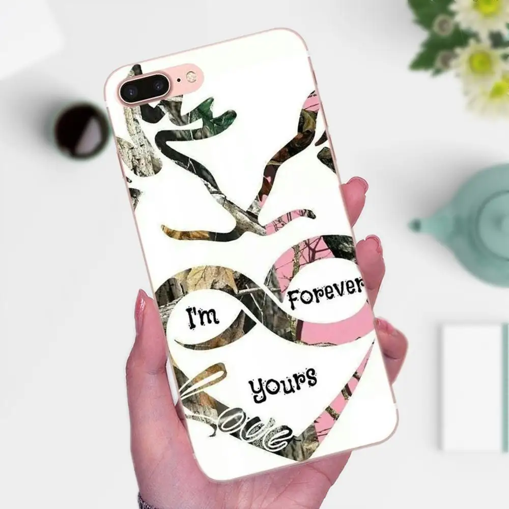 Мягкий чехол для Apple iPhone 4 4S 5 5C 5S SE 6 6S 7 8 Plus X XS Max XR коричневый охотничий олень |