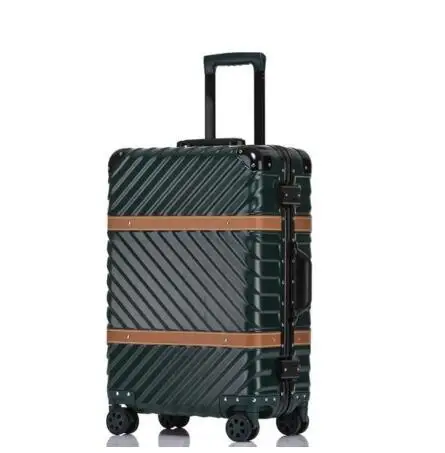 green Carrylove 2" 24" 2" 29" алюминиевая рама прокатный багаж чемодан для путешествия жесткая Дорожная сумка на колесах - Цвет: green