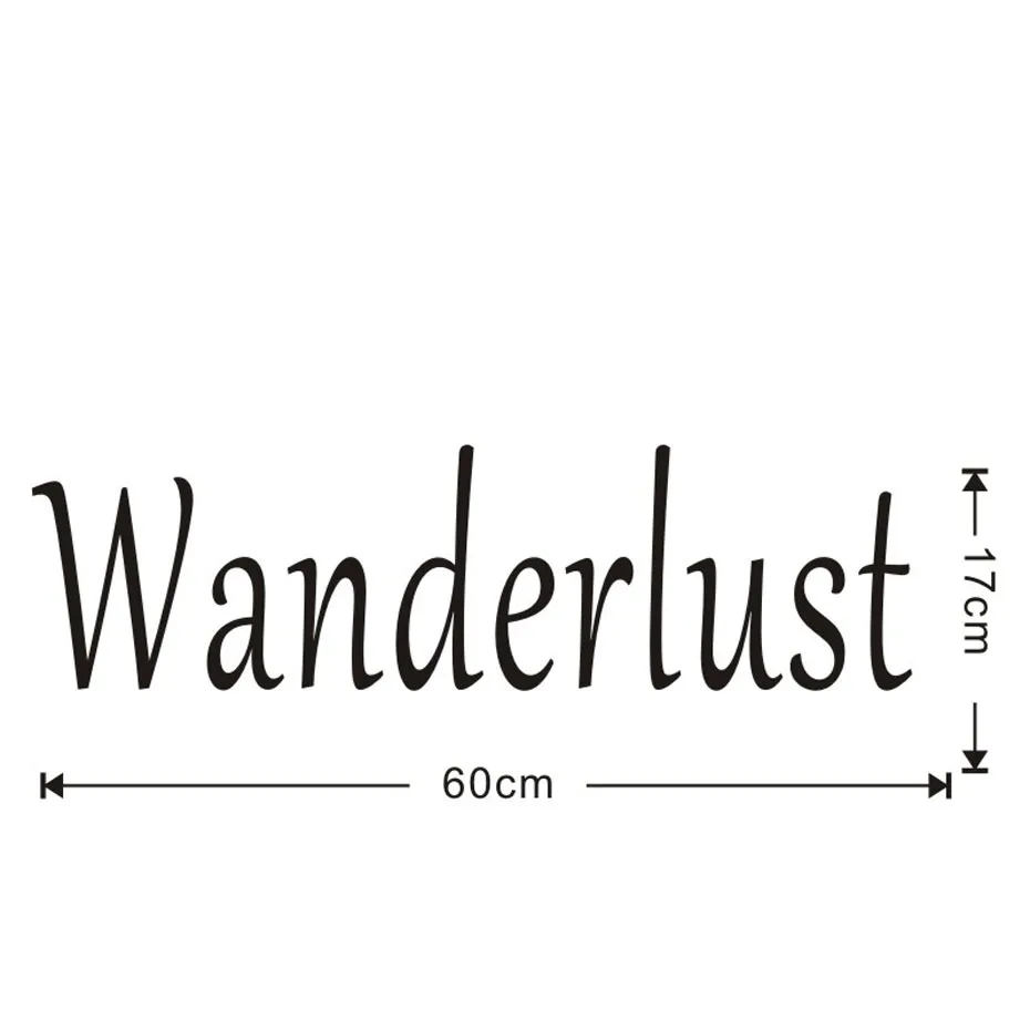 Wanderlust стены характер Стикеры для кафе Спальня окна двери украшения комнаты ПВХ