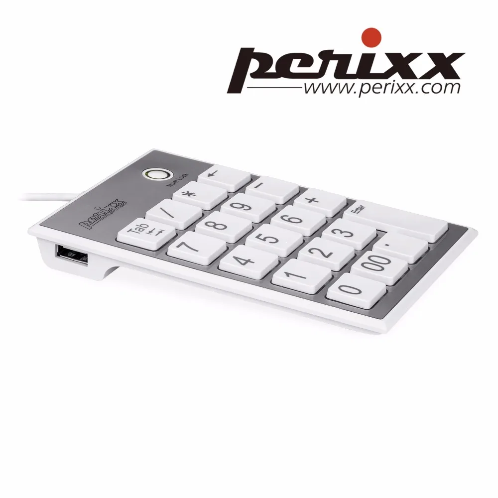 Perixx PERIPAD-202H USB Wired Numeric Keypad With Hubs Mini External Number Keyboard Dual Interface Large Buttons | Компьютеры и офис