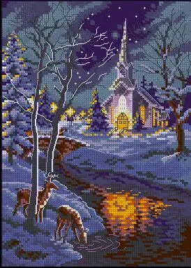 Высококачественный красивый милый Набор для вышивки крестиком праздничная ночь