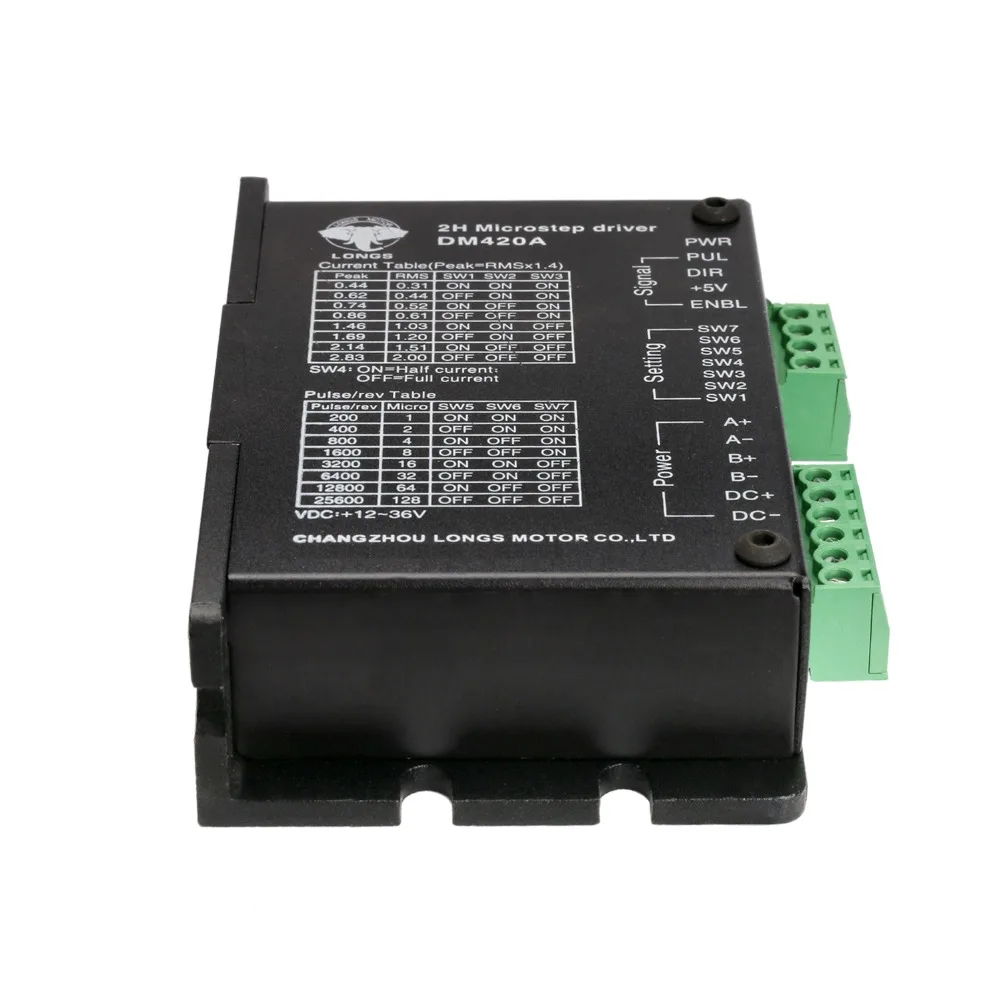 Драйвер шагового двигателя DM420A 1.7A 12 36V 128micsteps для 3D принтера Nema17|Шаговый