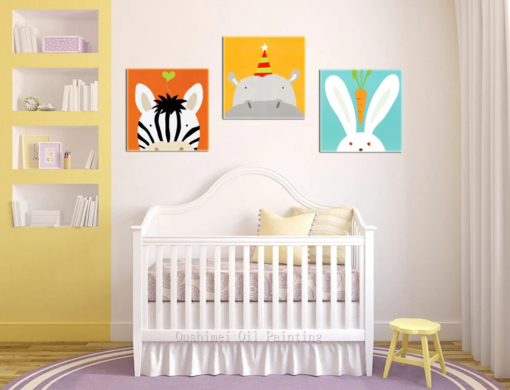 Ручная роспись низкая цена забавная Милая животная картина маслом на холсте