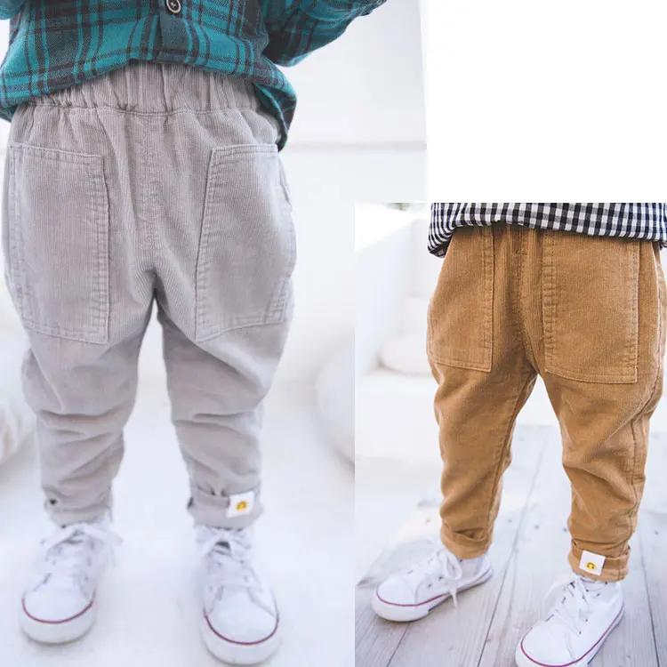 winter new fashion baby corduroy pants boys thicken solid straight trousers children keep warm bottoms child autumn |