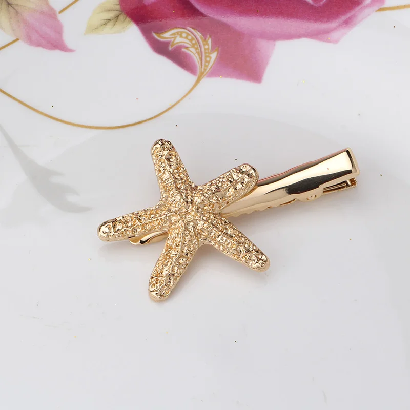 QC M MISM 2019 New Arrival Fashion Starfish Hairpins Hair Jewelry Women Accessories Gold/Silver Plated Barrettes Hairgrips | Аксессуары