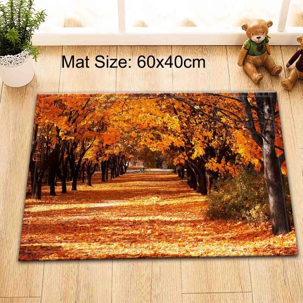 LB осенний пейзаж набор занавесок для душа аллея в парке с деревьями Ванная