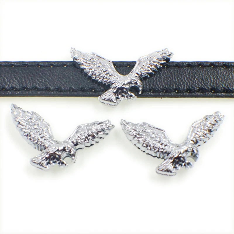 Серебристые шармы в виде летающего орла 8 мм DIY аксессуары украшения ручной