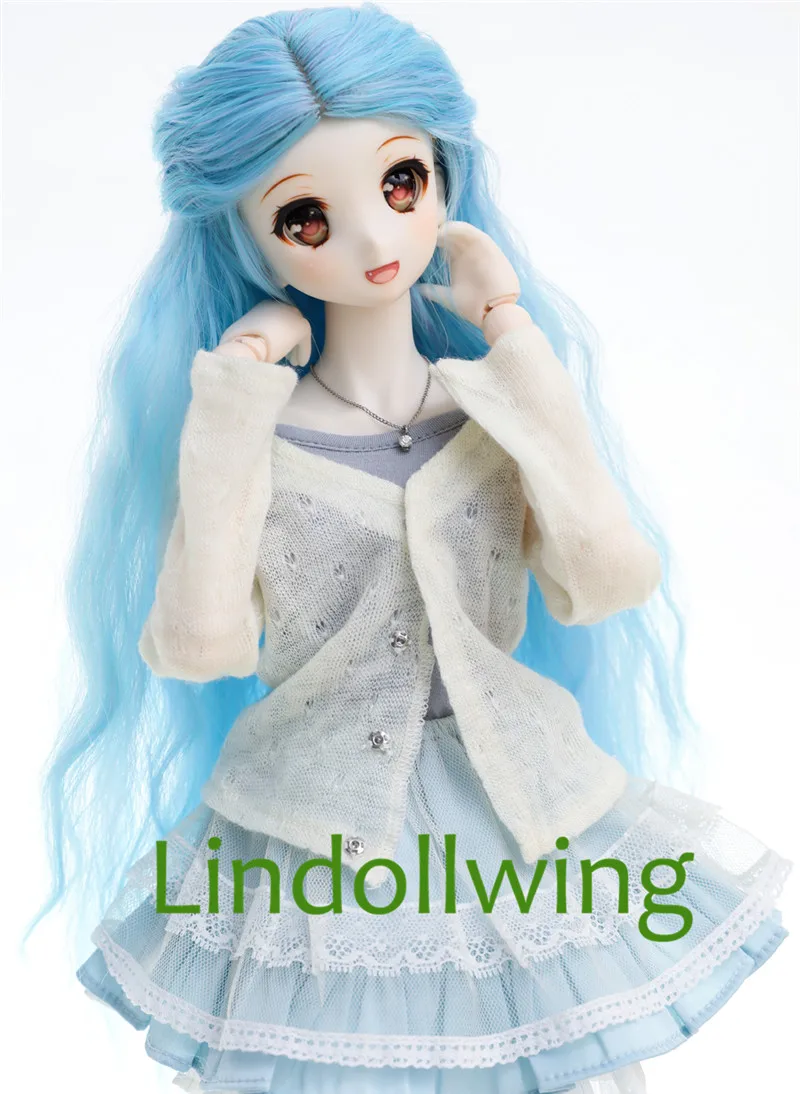 1/3 BJD парик pulгуб Dal DD SD LUT Dollfie куклы высокая температура 8 9 дюймов длинный черный