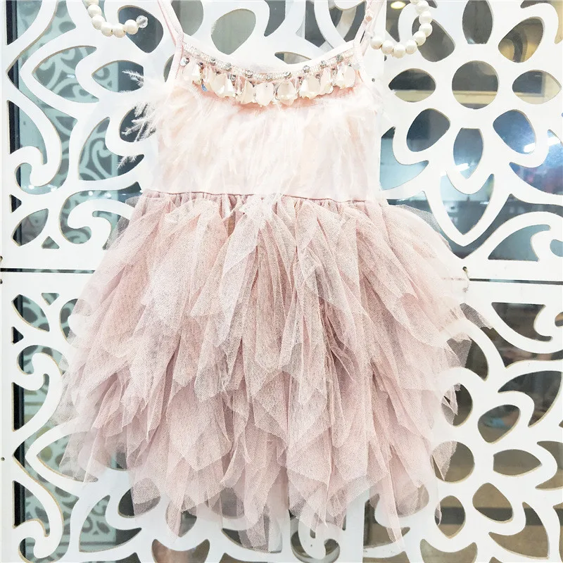 TinyBanana Princess Girls Dresses Baby Girl 1 yr Birthday Party Wear Tutu Sleeveless Toddler Beautiful Dress | Детская одежда и