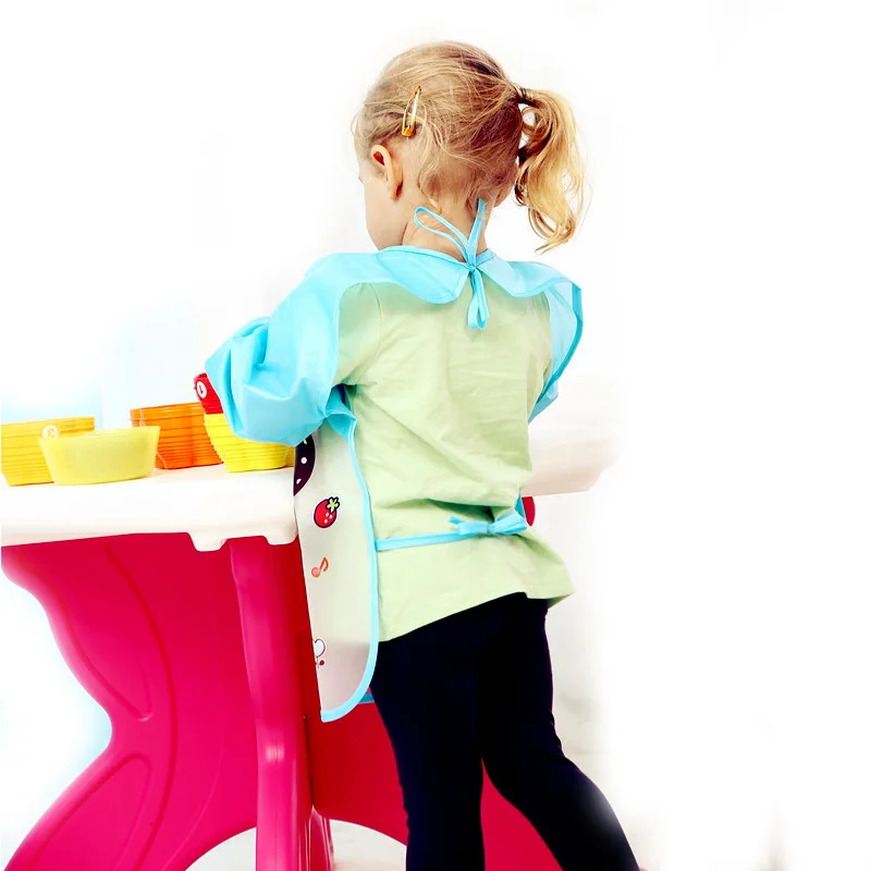 Baby Bibs Burp Children Cartoon Drawing Eating Feeding cloths Waterproof Long Sleeve Infant Newborn Bib Apron Saliva Towel |