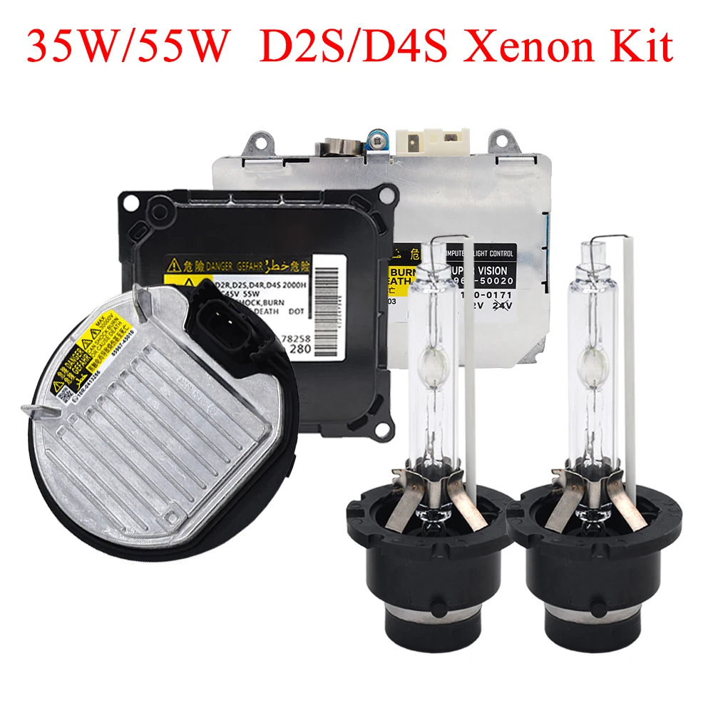 SKYJOYCE оригинальный 35 Вт 55 Xenon D2S D4S HID Комплект 4300K 5000K 6000K D2R D4R лампа Автомобильная