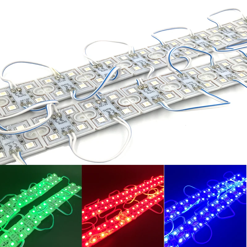 100 шт. DC 12V 5050 SMD 4 Светодиодный модуль Водонепроницаемый IP65 декоративный