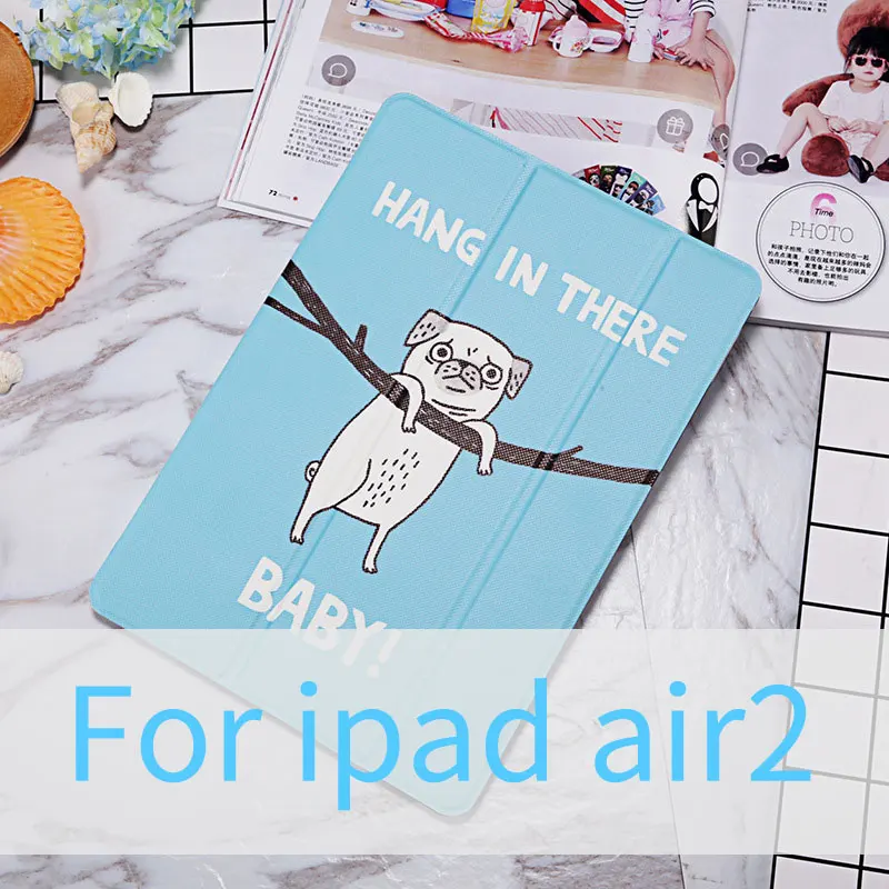 For ipad Air 2 Для iPad 2/3/4/iPad воздуха 1 2 iPad Mini 1, с милым рисунком кота и собаки из мультфильма, Режим сна/wake Up милый чехол для Новинка года iPad 9,7 Ультра тонкий силиконовый защитный задняя крышка чехол Fundas - Цвет: For ipad Air 2
