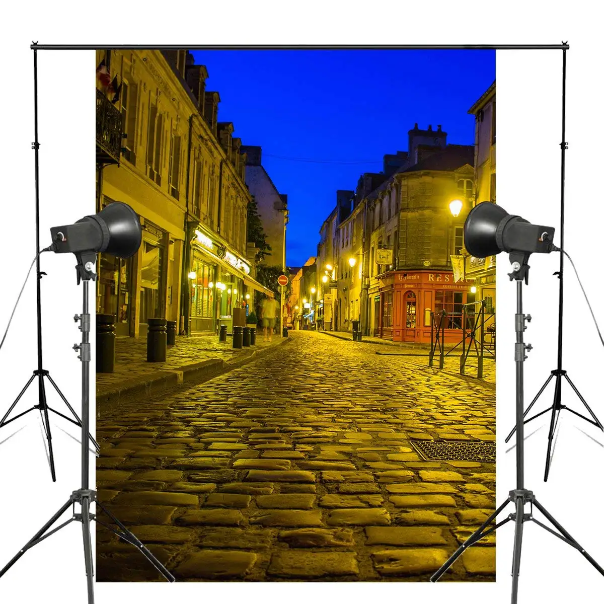 5x7ft Золотой Парижский уличный фон для фотосъемки фотостудии реквизит настенный