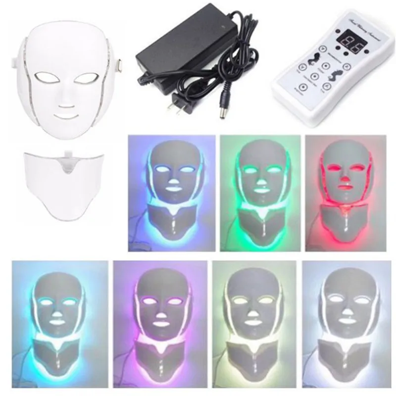 

Anti Acne Wrinkle Removal Therapy Beauty Salon LED Facial Mask 7 Color Light Photon Tighten Pores Skin Rejuvenation
