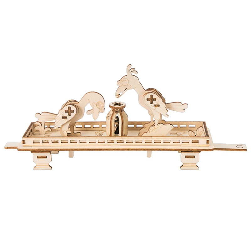 Robotime ручной работы 3D игра деревянная головоломка вороны и кувшин антистресс