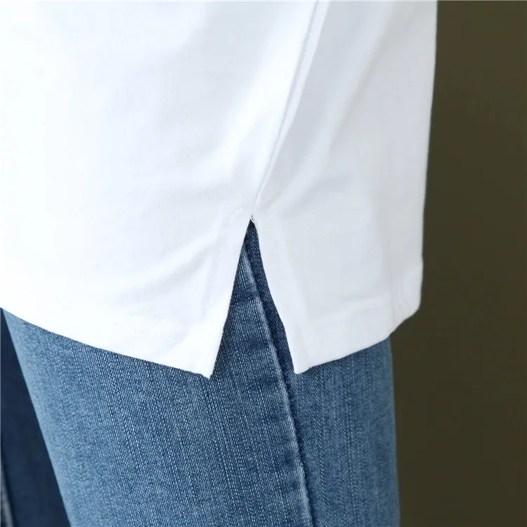 2019 Летняя женская футболка большого размера d Повседневная Свободная с круглым