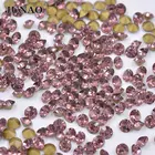 SS 6 8 10 12 16 20 30 светильник, фиолетовые точечные Стразы для ногтей, круглые камни и кристаллы, заостренные стразы кристаллы Chaton