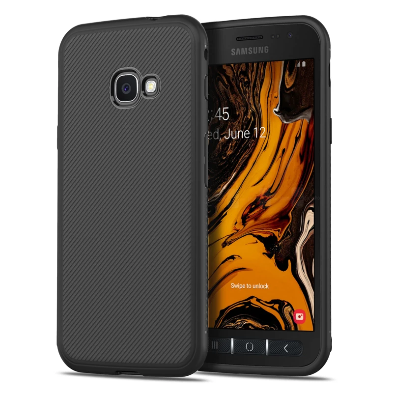 For Samsung Galaxy Xcover 4s Case Silicone Carbon Fiber Texture Soft TPU Cover Coque Phone Cases Funda |