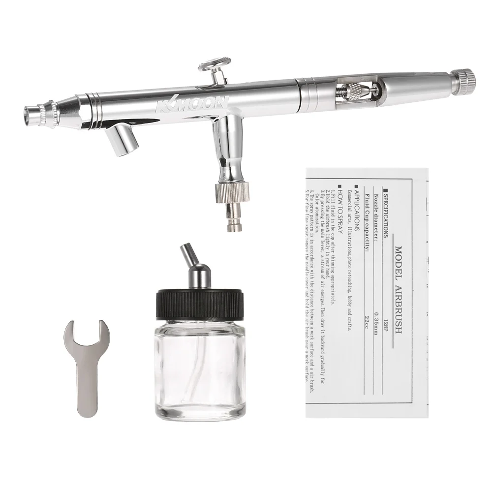 Аэрограф пистолет распылитель 0 25 мм гравитационная подача двойного действия
