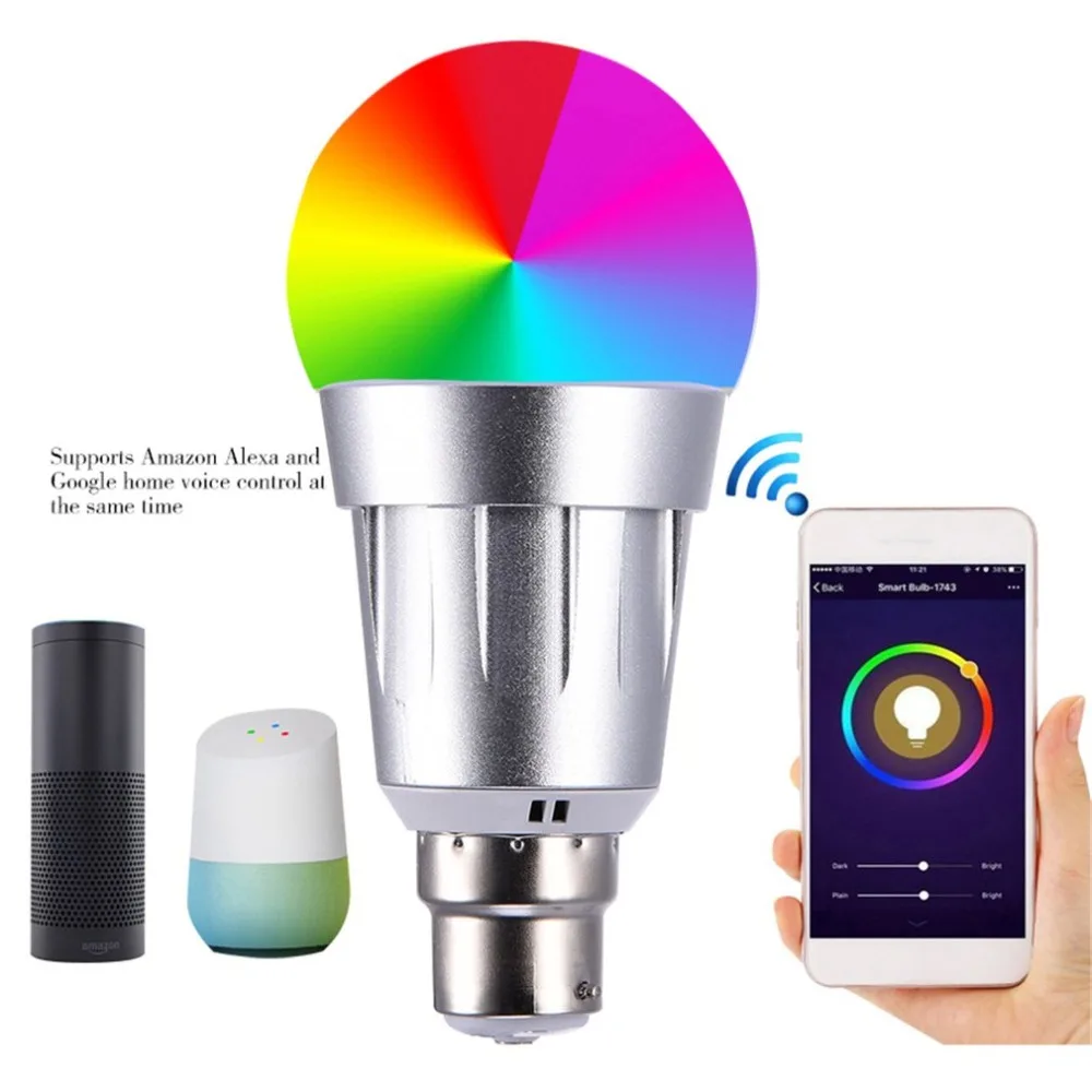 E27wifi Smart bulb LED dimming color RGBW EK0109501 daily supplies health and beauty personal care products | Лампы и освещение