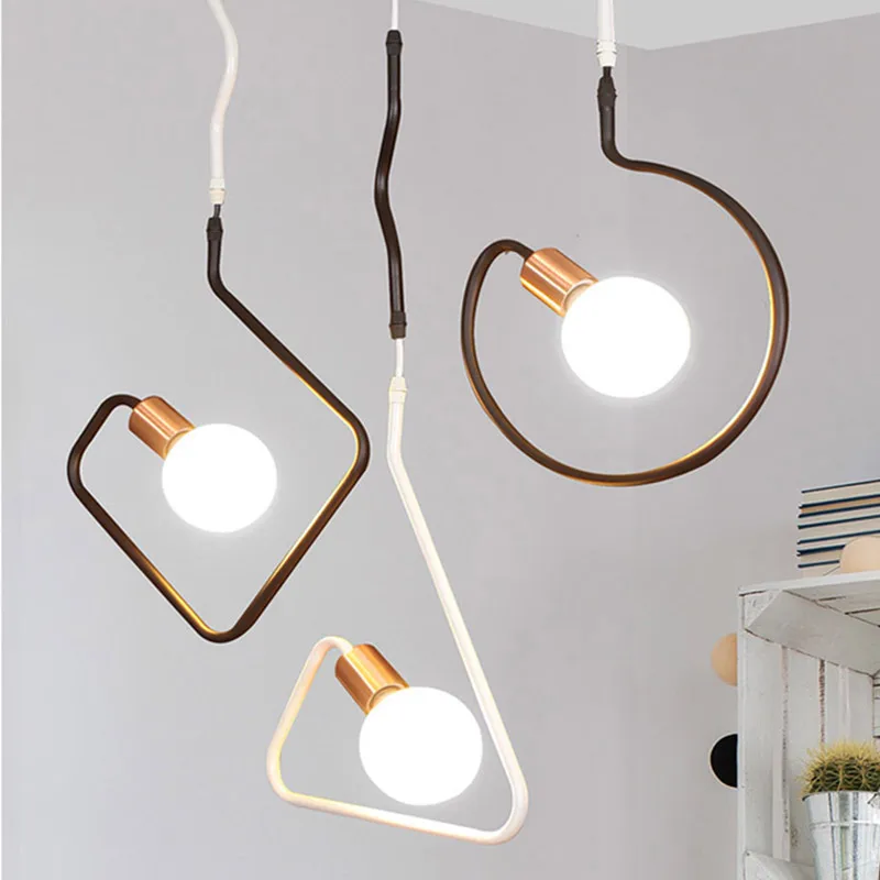 Скандинавский ресторан кафе потолочный светильник геометрический постмодерн с