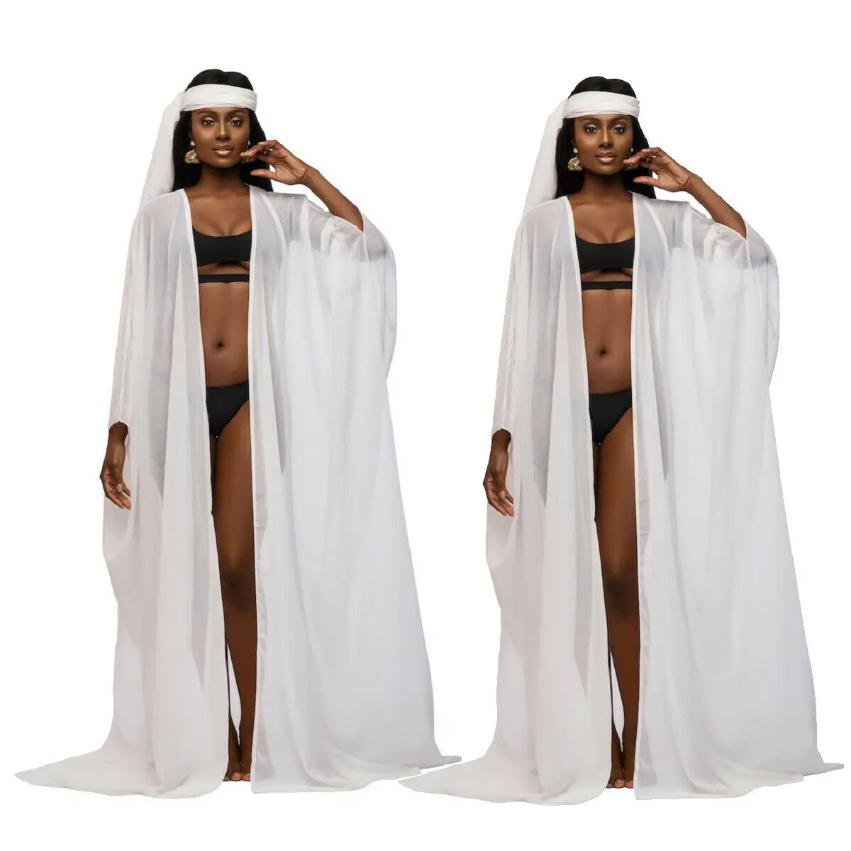 Женская накидка на бикини кафтан купальник пляжная макси юбка с запахом саронг