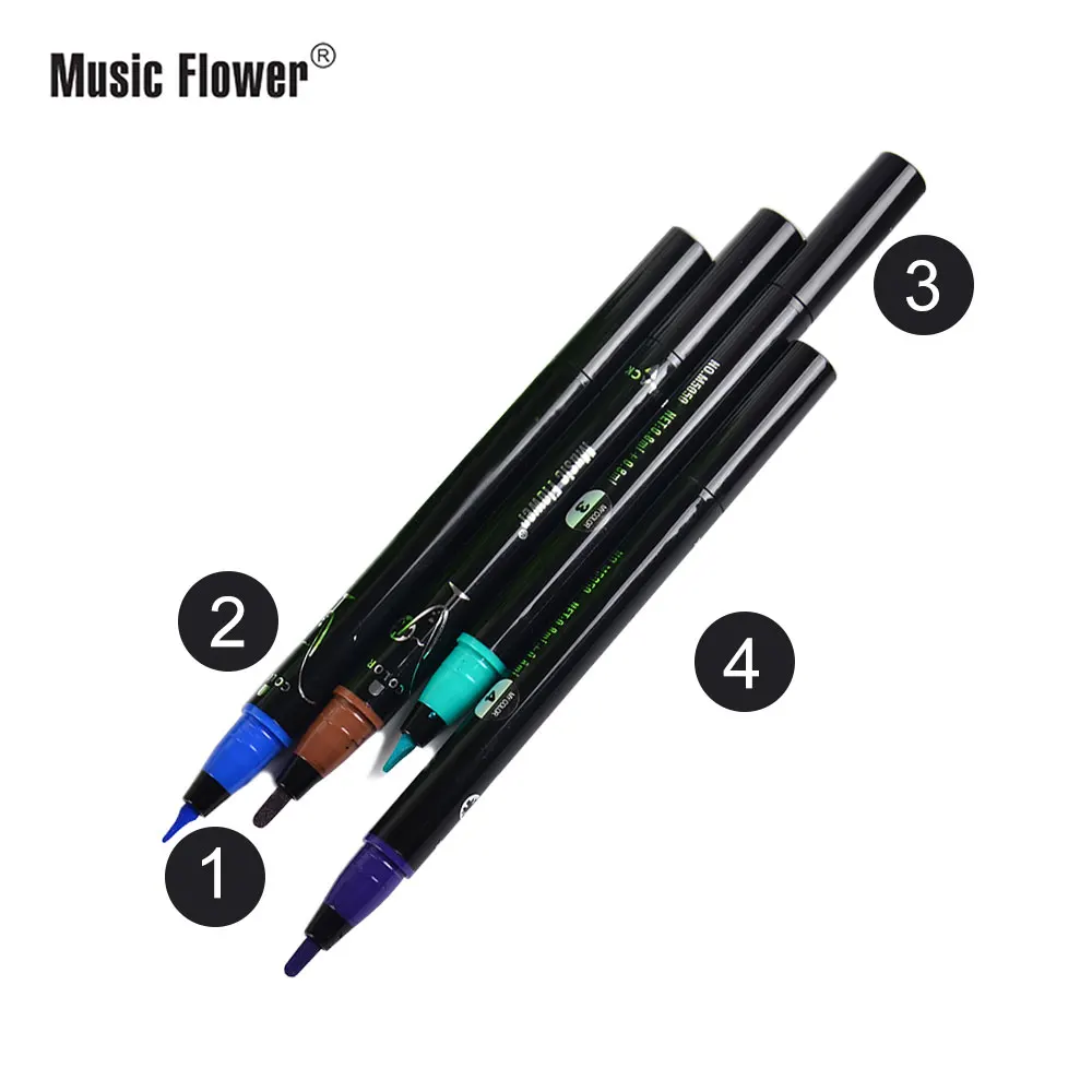 Music Flower несколько Сфера жидкая подводка в ручке супер черного цвета стойкий устойчивый к пятнам Водостойкая