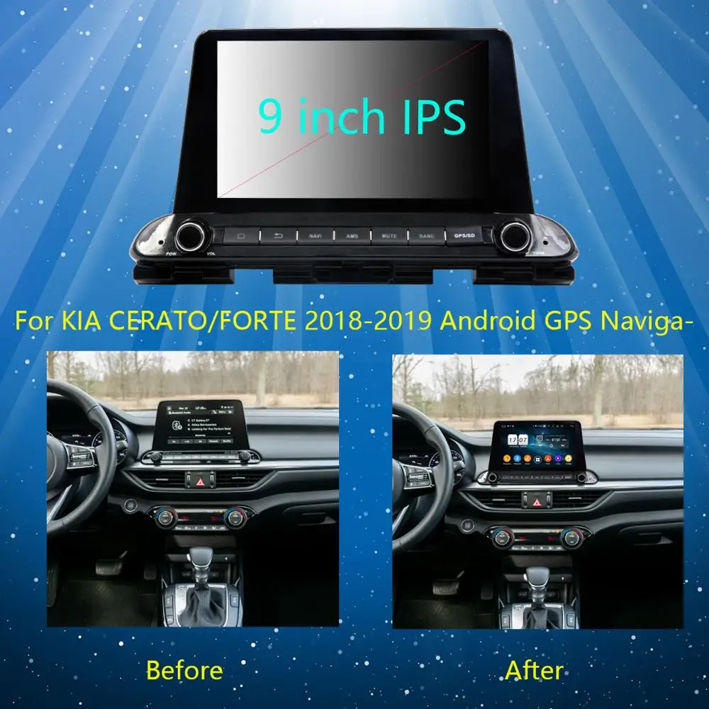 " ips 8Core 4G+ 64G Android 9,0 автомобильный DVD мультимедийный плеер для Kia Cerato Forte gps навигация радио попугай BT CarPlay