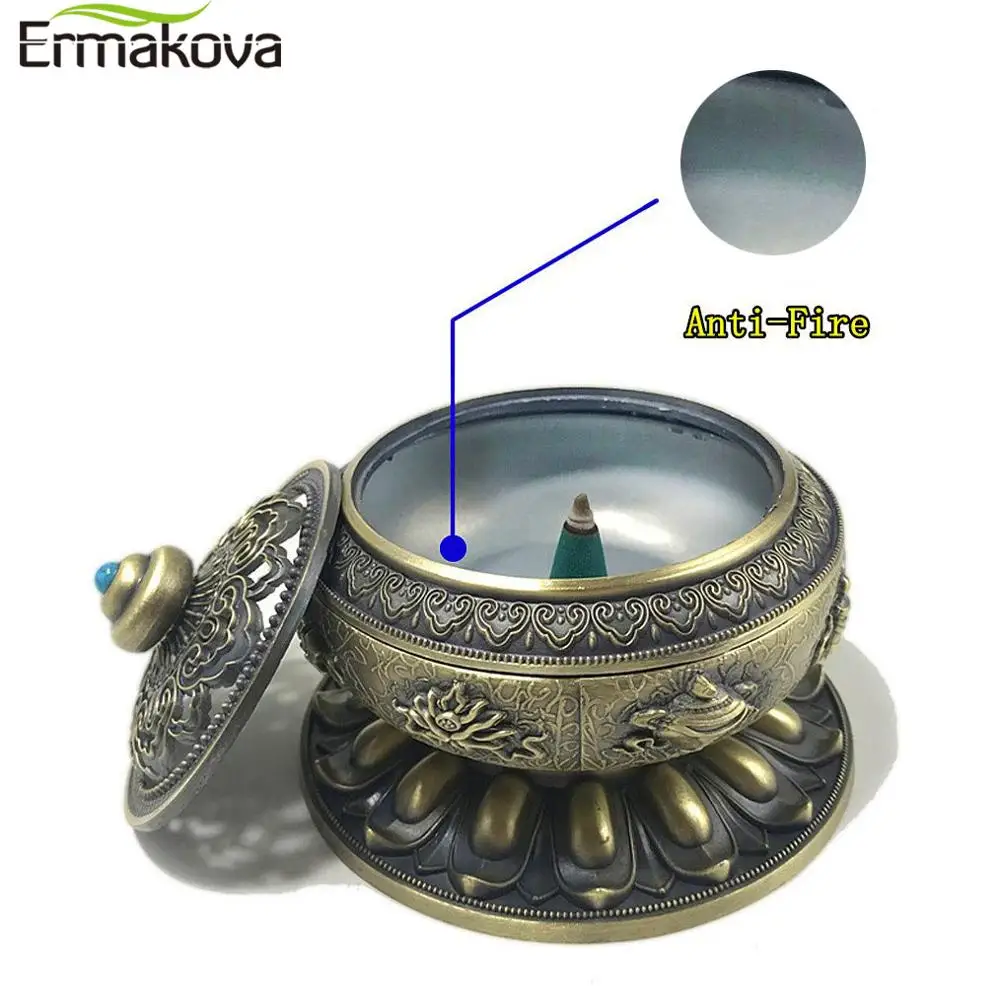 ERMAKOVA металлическая горелка для благовоний держатель Тибет Лотос Будда Stick конуса