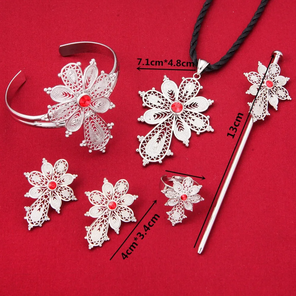 Новейшие комплекты ювелирных изделий: Эфиопский крест ожерелье подвеска браслет