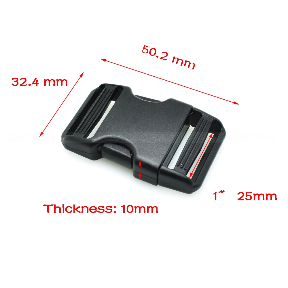 Застежка бокового выпуска на двойном ремне с регулировкой для тактического рюкзака и аксессуаров - 20 мм, 25 мм, 32 мм, 38 мм.