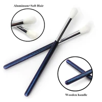 1pc tapered highlighter brush individual nose shadow makeup brush white hair with blue purple wood handle cosmetic tools