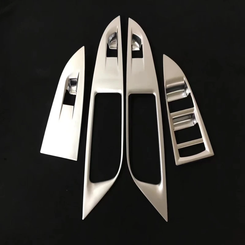 4 шт. хромированные наклейки на панель управления дверью и окном автомобиля для