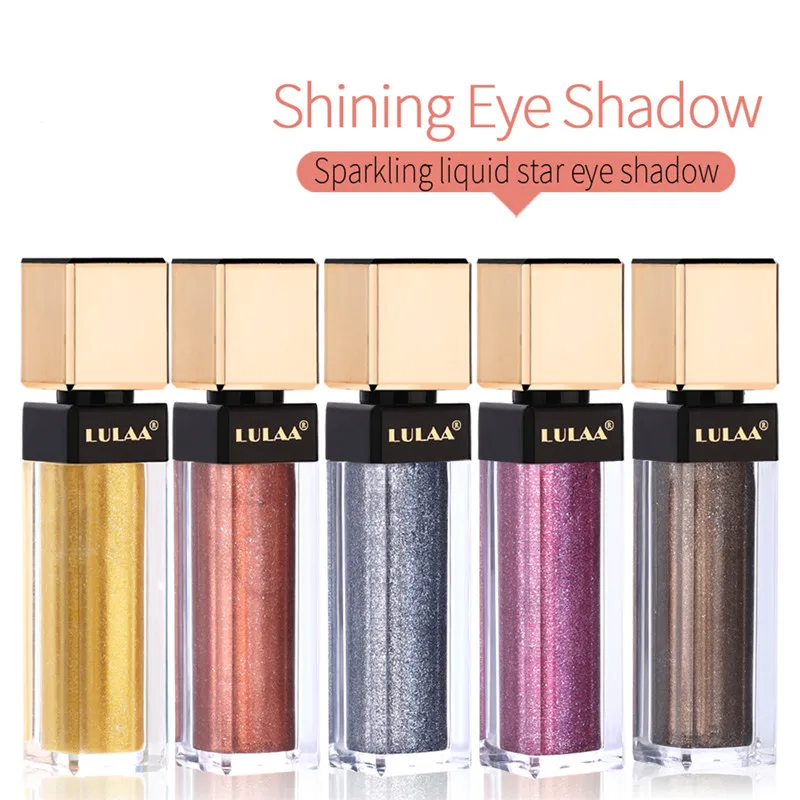 Lulaa Сияющие дымчатые тени для век металлический макияж глаз 12 цветов жидкие