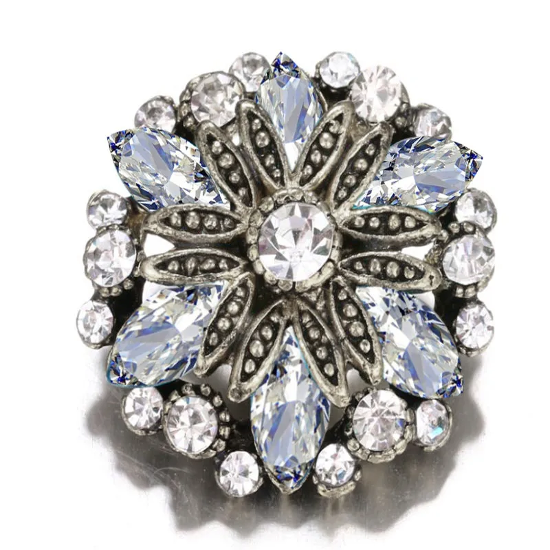 Белый кристалл 18 мм застёжка бусинка застежка браслета ювелирные изделия