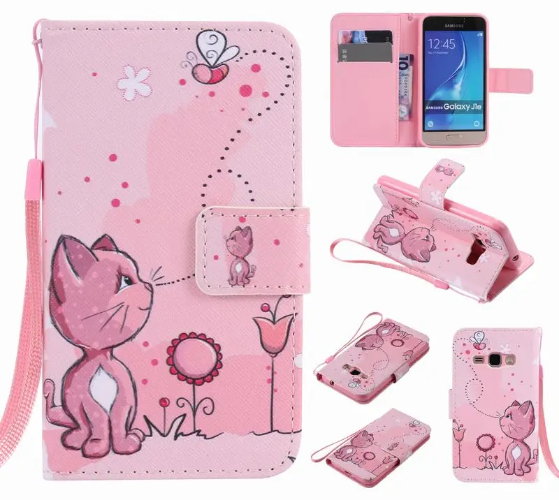 Style 2 Для samsung Galaxy J1 чехол кожаный бумажник откидная крышка samsung Galaxy J1 чехол для samsung J1 Coque J3 6 - Цвет: Style 2