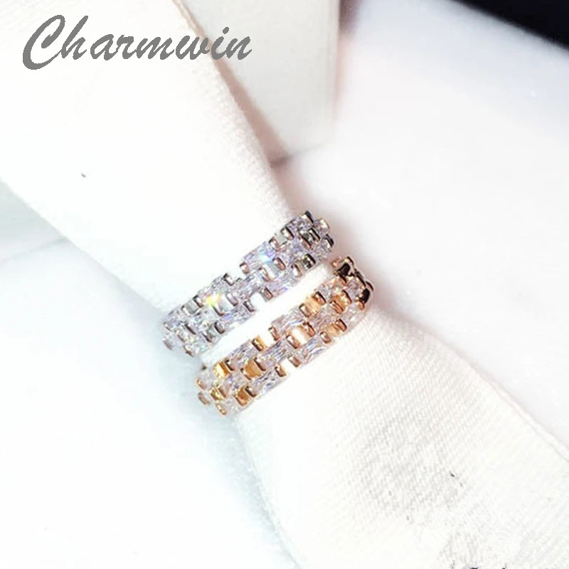 Charmwin Открытые Кольца для женщин новые модные ювелирные изделия золотой цвет и
