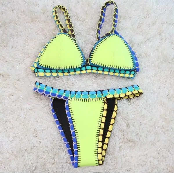 Новый сексуальный цветной бикини ручной вязки для лета 2019| |