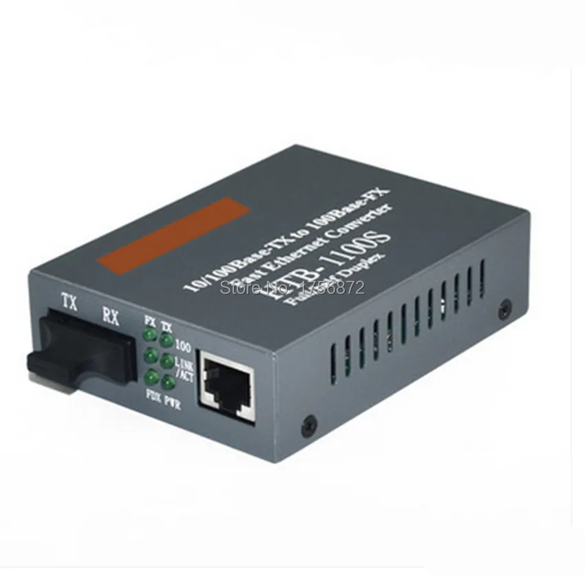 Оптический медиаконвертер 10/100 Мбит/с RJ45 однорежимный дуплексный